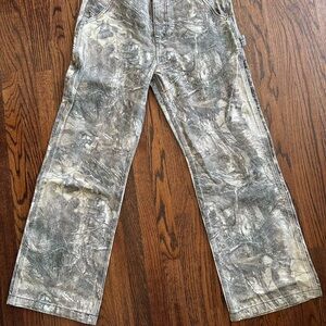 Men's Distressed Gray Cargo Pants